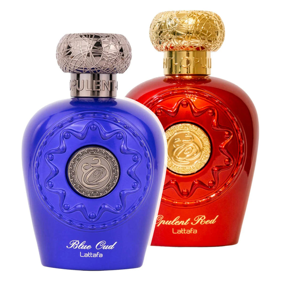 Blue Oud + Opulent Red