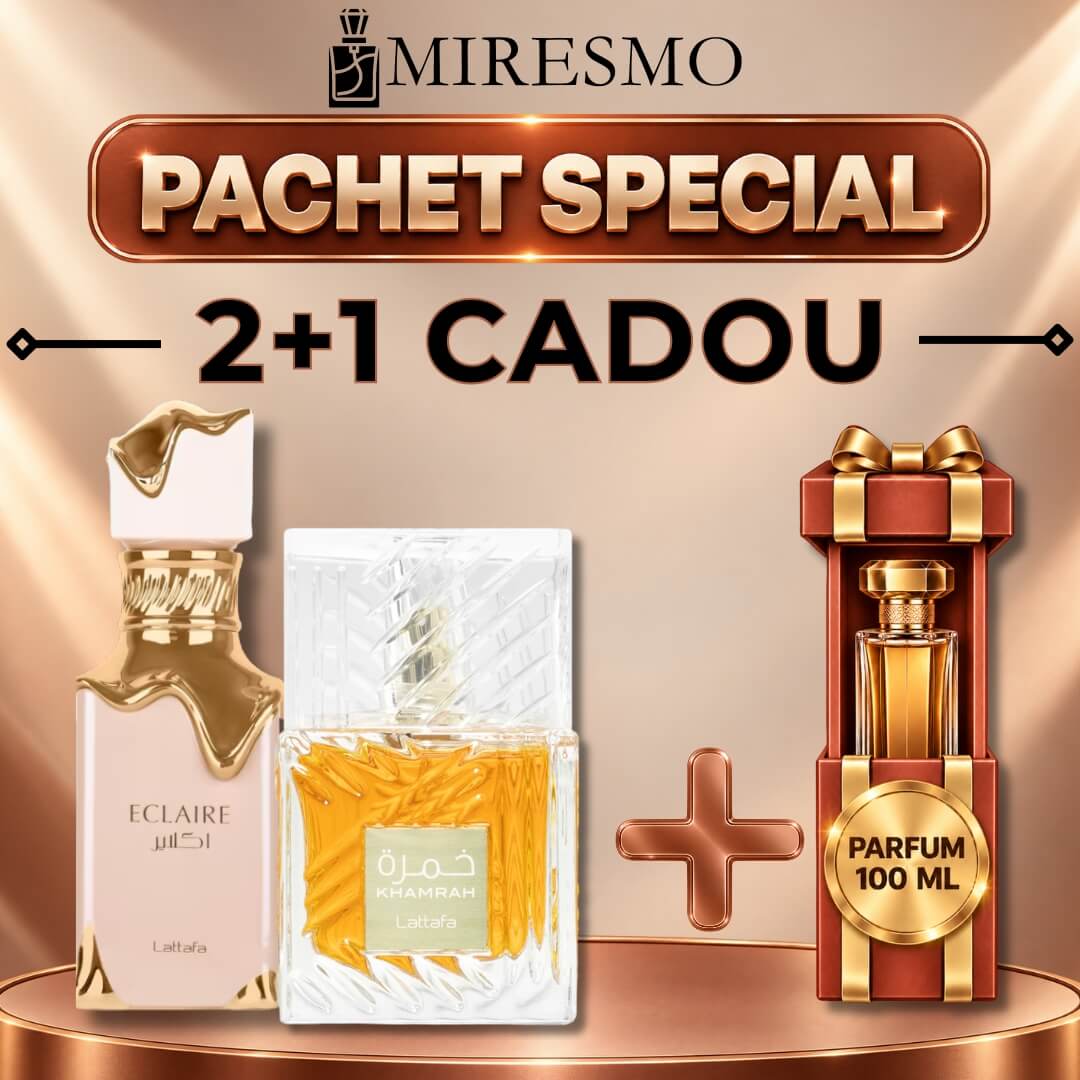Pachet Eclaire și Khamrah Lattafa cu Parfum Surpriză 100 ml