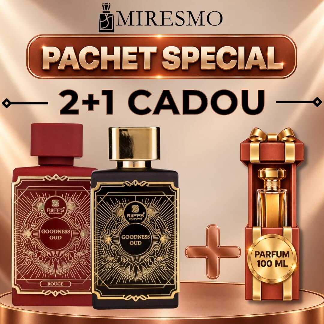 Pachet Goodness Oud Rouge și Goodness Oud Black cu Parfum Surpriză 100 ml
